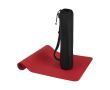 Tapis de yoga antidérapant de 6 mm en plastique recyclé couleur rouge