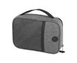 Pochette en RPET avec mousqueton pour gadgets électroniques couleur gris
