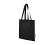 Sac en coton recyclé GRS avec longues poignées 140 g/m² couleur noir