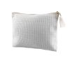 Trousse de toilette en coton zippée à tirette dorée 240 g/m² couleur blanc