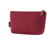 Trousse en feutre de polyester recyclé à fermeture éclair couleur bordeaux