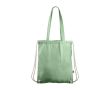 Sac ficelle et à dos 2-en-1 en coton Fairtrade 140g/m² couleur vert