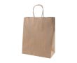 Petit sac en papier kraft à anses torsadées 120g/m² couleur beige