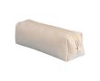 Trousse en coton recyclé avec fermeture et tirette assorties couleur naturel