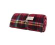 Plaid en polyester recyclé de style écossais 180g/m² couleur rouge