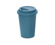 Tasse à emporter en plastique réutilisable, couvercle 450ml couleur bleu