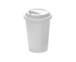 Tasse à emporter en plastique réutilisable, couvercle 450ml couleur blanc
