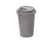 Tasse à emporter en plastique réutilisable, couvercle 450ml couleur gris