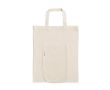 Sac pliable composé de coton recyclé à anses 140 g/m² couleur naturel
