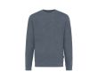 Sweat chiné en coton biologique 340 g/m2 Iqoniq Denali couleur bleu foncé chiné