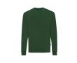 Sweat col rond en coton écologique 340 g/m2 Iqoniq Zion couleur vert foncé
