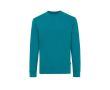 Sweat col rond en coton écologique 340 g/m2 Iqoniq Zion couleur turquoise
