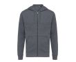 Sweat zippé en coton écologique 340 g/m2 Iqoniq Abisco  couleur gris chiné