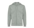 Sweat zippé en coton écologique 340 g/m2 Iqoniq Abisco  couleur vert chiné