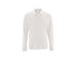 Polo manches longues homme 100% coton 180 g/m2 SOL'S Perfect couleur blanc