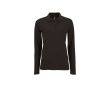 Polo manches longues femme 100% coton 180 g/m2 SOL'S Perfect couleur noir