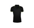 Polo bicolore en coton pour homme 200 g/m2 SOL'S Pasadena couleur noir