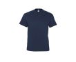 T-shirt promotionnel basique col V couleur bleu marine