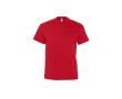 T-shirt promotionnel basique col V couleur rouge