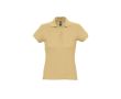 Polo femme personnalisable avec logo couleur marron clair