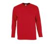 Tee shirt manches longues avec logo couleur rouge