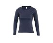 T-shirt femme à manches longues avec logo couleur bleu marine