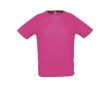 T-shirts de sport personnalisables couleur fuchsia