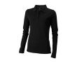 Polo en coton femme à manches longues 200 g/m2 Elevate Life couleur noir
