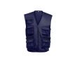Gilet polyester/coton, poches multiples 200 g/m2 THC PIXEL couleur bleu marine