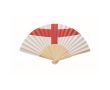 Éventail en bambou avec différents drapeaux européens couleur ivoire