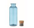 Bouteille Tritan Renew™ avec bouchon rond en liège 500 ml couleur bleu transparent