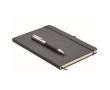 Carnet rigide en cuir recyclé avec stylo à mine bleue couleur noir