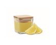 Bougie et bougeoir en verre et bambou plusieurs senteurs 50g couleur jaune