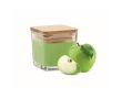 Bougie et bougeoir en verre et bambou plusieurs senteurs 50g couleur vert lime