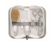 Set de toilette pour bébé 6 pièces dans un étui à zip couleur blanc