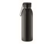 Bouteille en inox à couvercle, anse silicone assortie 650 ml couleur noir
