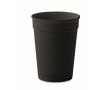 Gobelet réutilisable en plastique recyclé simple paroi 300ml couleur noir