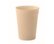 Gobelet réutilisable en plastique recyclé simple paroi 300ml couleur beige