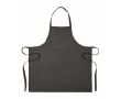 Tablier de cuisine en coton recyclé, poche avant 220 g/m² couleur noir