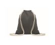 Sac ficelle en coton recyclé avec cordon de serrage 140 g/m² couleur noir