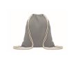 Sac ficelle en coton recyclé avec cordon de serrage 140 g/m² couleur gris