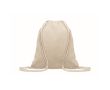 Sac ficelle en coton recyclé avec cordon de serrage 140 g/m² couleur beige