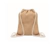 Sac en toile de jute avec cordon de serrage en coton coloré couleur beige