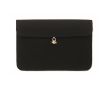 Pochette pour PC 15'' en coton à bouton en bambou 120 g/m² couleur noir