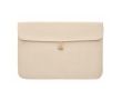 Pochette pour PC 15'' en coton à bouton en bambou 120 g/m² couleur beige