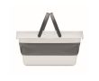 Panier de pique-nique pliable en silicone et plateau 16L couleur blanc