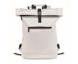 Sac à dos roll top ordinateur 15'' cuir synthétique souple couleur blanc