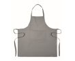 Tablier de cuisine en coton recyclé, poche avant 220 g/m² couleur gris