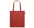 Tote bag en coton à longues anses Fairtrade 140 g/m² couleur rouge