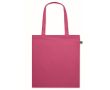 Tote bag en coton à longues anses Fairtrade 140 g/m² couleur fuchsia